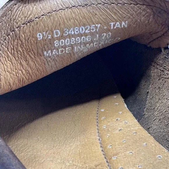 Frye Lewis Venetian Men's 9.5D Tan Brown Leather Loafers Driving Slip On Casual - Picture 7 of 9